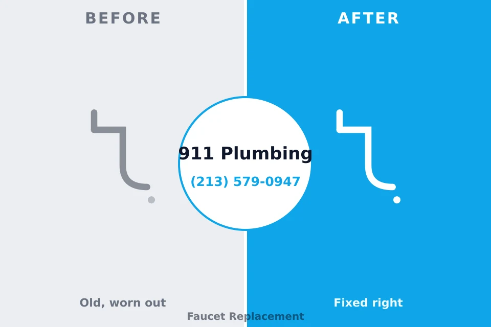 Before and after: plumbing repair Larksville, PA